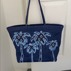 NWT Vera Bradley Large Straw Tote/Beach Bag